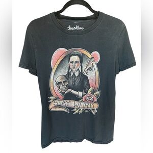 Threadless “Stay Weird” Wednesday Addams Graphic Tee